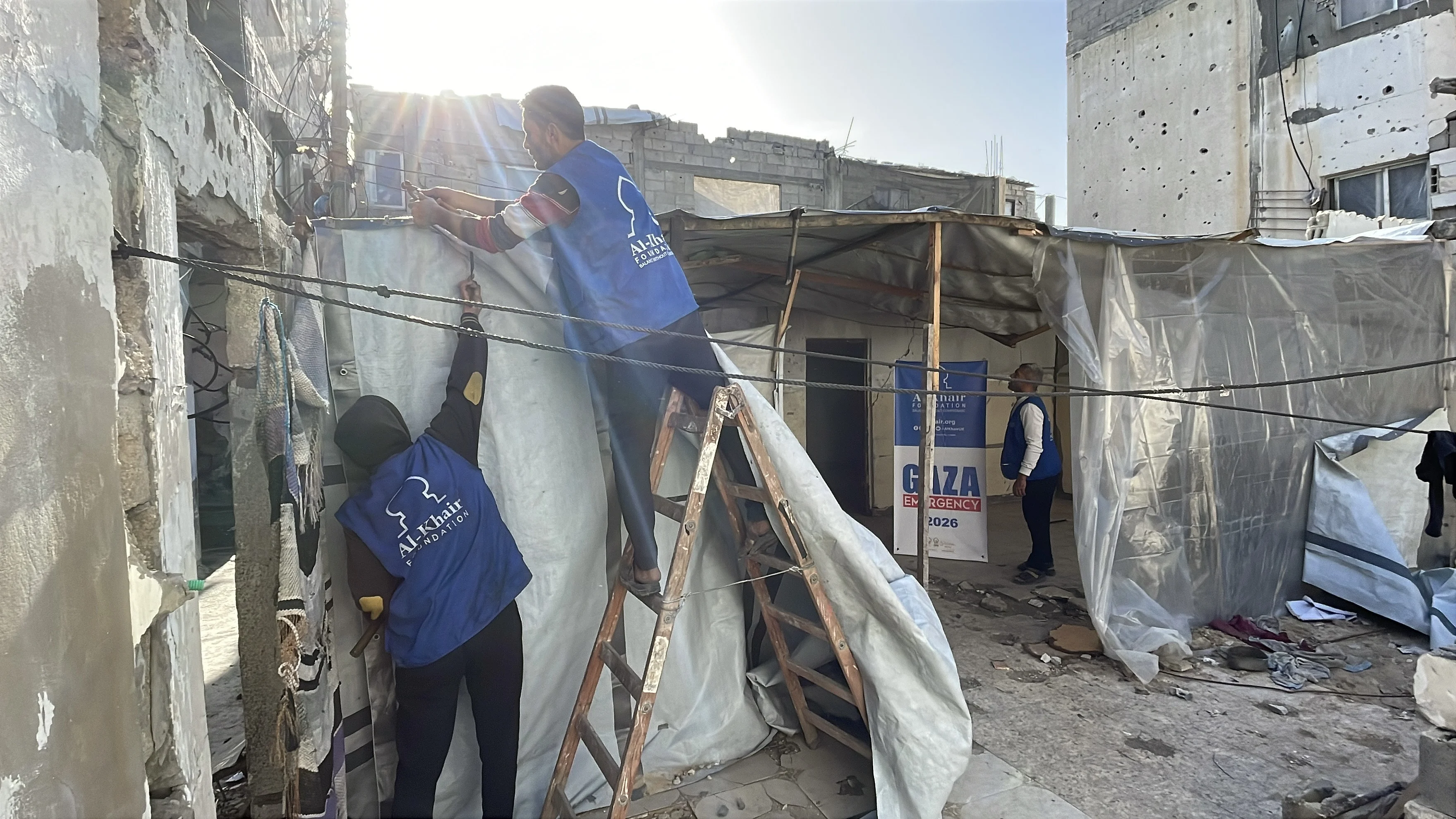 From Tarpaulin to Tranquility.. How a Home in Gaza Came to Embrace Its Family Again Before Ramadan