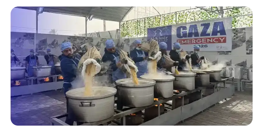 افتتاح مطبخ الخير في دير البلح لدعم الأسر في غزة مع قدوم رمضان
